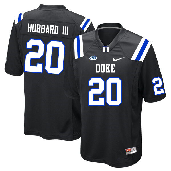Men #20 Marvin Hubbard III Duke Blue Devils College Football Jerseys Sale-Black